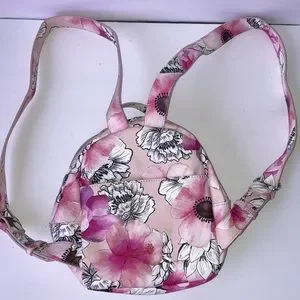 Betsey Johnson Pink Peony Floral Backpack Purse Betsey Johnson Mini Backpack Purse #BM21290 Blush with  main image 4
